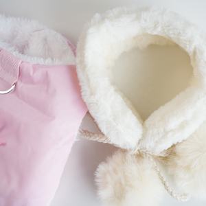 Ensemble <span class=keywords><strong>de</strong></span> manteau d'hiver imperméable en daim pour <span class=keywords><strong>chien</strong></span> avec écharpe, veste chaude pour animal <span class=keywords><strong>de</strong></span> compagnie doublée <span class=keywords><strong>de</strong></span> polaire épaisse avec nœud papillon et fermeture à boutons-pression - Product Image 6