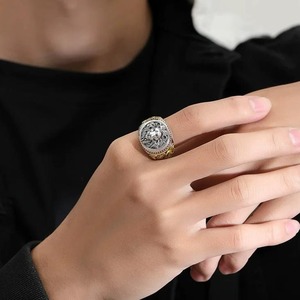 Hip Hop Persönlichkeit Punk-Stil Kupfer offen verstellbar Domine ering <span class=keywords><strong>Lion</strong></span> King <span class=keywords><strong>Ring</strong></span> für Männer - Product Image 2