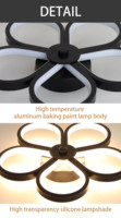 Plafonniers LED à montage en surface pour la décoration de la maison, anneau en acrylique, télécommande, variateur d'intensité, chambre à coucher, hall d'entrée, couloir, lampe de plafond moderne