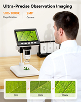ALEEZI Inskam 307-C 1000X 4.3inch IPS OEM 0-40mm Electronic LCD Digital Microscope with LED Illumination and 1 Year Warranty