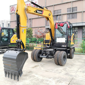 Nouveau style Chine Sany sy75w mini pelle sur pneus d'occasion 7ton sy75 75c pelleteuse d'occasion en bon état - Product Image 4