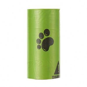 Rouleaux de sacs à déjections canines écologiques jetables, sacs poubelles biodégradables en plastique avec distributeur - Product Image 4