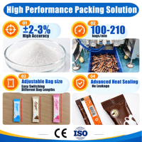 Machine d'emballage automatique pour sticks café soluble,10g instantanée boisson poudre,épices,sucre,granulés,remplissage sachet