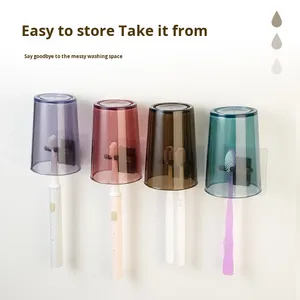 ชั้นวางของในห้องน้ำแบบใสสองชั้นติดผนังแบบไม่ต้องเจาะรู ขายส่ง - Product Image 4