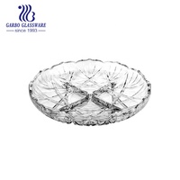 Plateau à fruits en cristal antique Garbo, très vendu, avec couleur de pulvérisation rose et motifs spéciaux, ensemble de bols en verre décoratifs