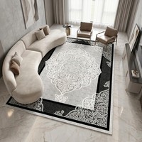 Tapis de luxe en polyester tissé Wilton, lavable en machine, pour salon et chambre à coucher – Meilleures ventes