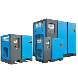 30KW Power Frequency Screw Air Compressor 5000L/min 8bar Direct IP54 Motor Intelligent Control for Garment Shops