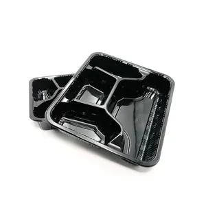 4 ngăn Takeaway hộp microwavable nhựa dùng một lần bao bì thực phẩm