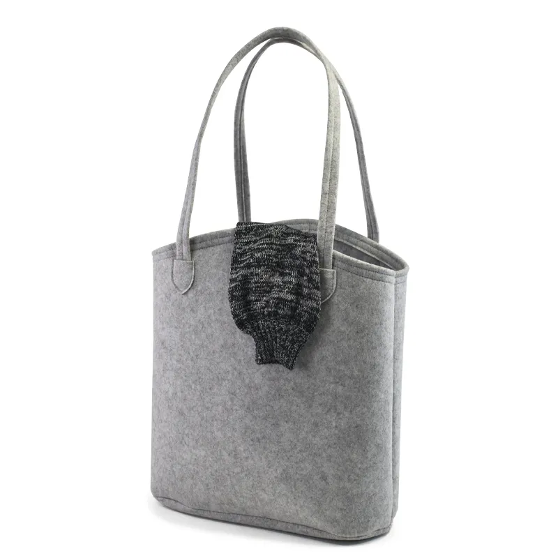 2022 New Design Wholesale Fashion New Model Tote Bag Felt Women Handbag for Shopping