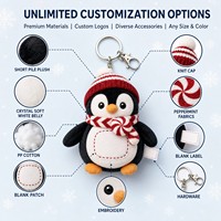 Porte-clés en peluche Hibou en cèdre personnalisé OEM ODM, Mascotte d'animal en peluche, Personnage original, Cadeau promotionnel de Noël, Jouet doux