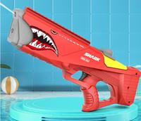 Pistola de Agua Eléctrica de Tiburón para Niños, Pistola de Agua Automática con Batería para Piscina, Juguetes para Fiestas al Aire Libre, Hechos de Plástico