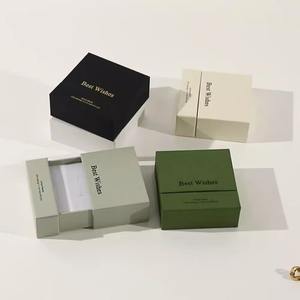 Vente en gros de boîte-cadeau écologique pour bijoux, colliers, bracelets, bagues boîte à tiroirs de luxe boîte à bijoux en papier à glissière - Product Image 5