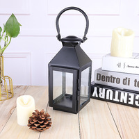 Lanterne décorative extérieure européenne en métal noir Antique pour la maison