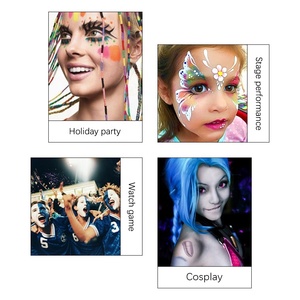 Body Painting Play Clown Fiesta <span class=keywords><strong>de</strong></span> Halloween Paleta <span class=keywords><strong>de</strong></span> maquillaje Pintura facial 12 Color Body Face Painted Palette - Product Image 5
