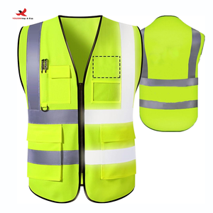 Gilet de sécurité réfléchissant haute visibilité personnalisé en 3 jours, en maille avec poches pour logo, outils de sécurité extérieurs, GZ RTS, commande en gros mixte - Product Image 2