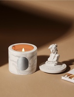 Luxuriöse Duftkerzen mit Charakterstatuen-Deckel, Moderne Sojawachs-Säulenkerzen, Geschenk für Valentinstag, Weihnachten & Muttertag