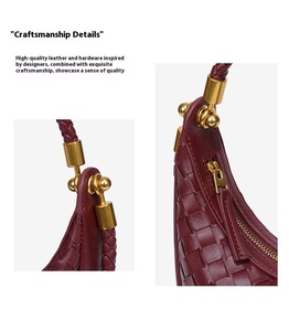 <span class=keywords><strong>Borsa</strong></span> Hobo a mezzaluna da donna con Logo personalizzato con chiusura a Zip in tessuto sotto le ascelle con fodera in poliestere con chiusura a Zip - Product Image 2