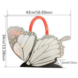 Sacs cadeaux en forme de papillon pour mariage, fête, bouquet de fleurs, emballage de friandises, poignée, anniversaire, baby shower, décoration, <span class=keywords><strong>PP</strong></span> recyclable - Product Image 2