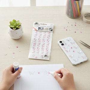 Papillon acrylique et autocollants de bijoux ronds 3D imprimés dessin animé bricolage décoration artisanale pour un usage domestique - Product Image 3