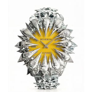 นาฬิกาควอตซ์สแตนเลสสตีลอะลาบาสเตอร์ขายส่งสำหรับผู้ชาย นาฬิกาแบบเข็มอะนาล็อก นาฬิกาอะลาบาสเตอร์สไตล์กอธแบบมีหนามแหลม - Product Image 5