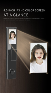 Caméra de surveillance WiFi, serrure de porte numérique intelligente avec reconnaissance d'empreintes digitales et de visage, application Tuya pour la sécurité des portes en aluminium/acier/verre - Product Image 2