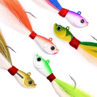 Umpan Jig Head Rambut Rusa untuk Ikan Kakap 7-56g Umpan Keras Buatan Bionik Warna-warni Perlengkapan Memancing Grosir