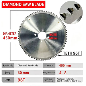 Hoja de sierra de diamante YUFU Kunlun de grado industrial soldada con láser y prensada en caliente para corte en sierras de mesa y sierras de panel para carpintería - Product Image 3