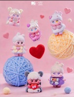 Authentique QOQO Cupid's Signal Mini Bean Blind Bag Figurine d'art mignonne Ornement de bureau Jouet de collection Cadeau d'anniversaire pour filles