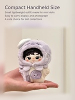 Tenue personnalisée pour poupée en peluche méduse violette, combinaison à capuche en coton pour poupée de 10 cm et 20 cm, vêtements de rechange pour personnage mignon