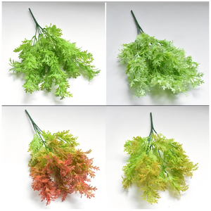 Flores artificiales de plástico duradero y plantas verdes que incluyen <span class=keywords><strong>hojas</strong></span> de <span class=keywords><strong>eucalipto</strong></span> y hierba persa - Product Image 5
