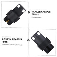 Adaptateur de remorque 7 à 13 broches Étanche Attelage de remorquage 12V 7 à 13 broches Prise de remorque pour camion Caravane Prise 7 voies Norme européenne