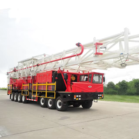 Plateforme de forage de puits pétroliers montée sur camion API XJ 350 550 pour travaux de réparation en vente