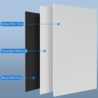 Écran de projection pliable HEYU HD de 72 à 500 pouces en PVC blanc pour la publicité extérieure, écran pliable rapide en tissu sans cadre
