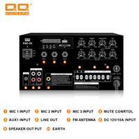Çift güç (AC 70V-100V / DC 12V) PA amplifikatör cami için 100W kompakt tasarım, okul, alışveriş merkezi, OEM mevcut