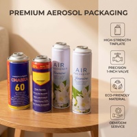 Lata vacía de 250 ml con tapa de rosca para ambientador, botella de aerosol de hojalata fácil de recargar para fragancias DIY