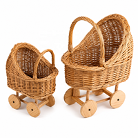 Panier de rangement en osier pour poussette, panier à fleurs, panier cadeau pour baby shower, accessoires de photographie, jouets pour enfants