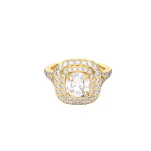 Bague de fiançailles en diamant de laboratoire certifié IGI, qualité VVS, or massif 14K/18K, diamant synthétique CVD & HPHT, bijoux fins - Product Image 1