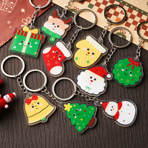 Llaveros de plástico con diseños de reno navideño y muñeco de nieve, estilo dibujos animados, para mochila de estudiante, regalo para amigos, al por mayor - Product Image 2