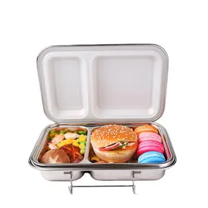 Aohea Best selling 304 stainless steel lunch box food grade compartments lunch box fashion lunch box