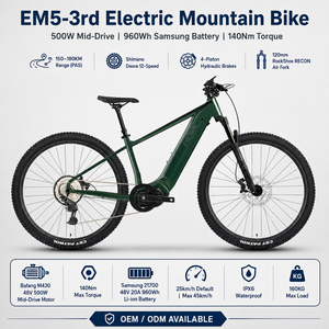 Vélo de montagne électrique Bafang M430 500W à moteur central, 29 pouces, 960Wh, 140Nm, Deore 12 vitesses, <span class=keywords><strong>RockShox</strong></span> - Product Image 1