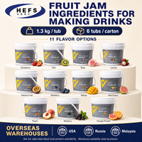 Ready to Use Fruit Jam 1.3kgx6 Carton 10 Flavors No Cooking Required for Fast Paced Bakeries and Cafes