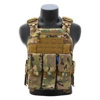 Pochette tactique GAF à cadre interne avec fermeture à rabat, en nylon 1000D, camouflage, pour fixation sur gilet, compatible Molle, étanche et antivol