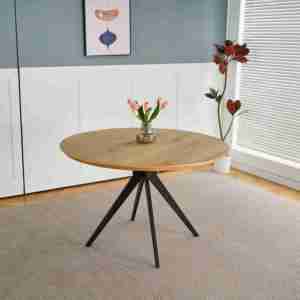 Ristorante sedie e tavoli MDF sala da pranzo mobili 4 posti moderno tavolo da pranzo rotondo Set - Product Image 5