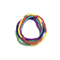 Chaîne de taille bohème tendance faite à la main, perles élastiques colorées, bijoux de corps pour femme, vente en gros