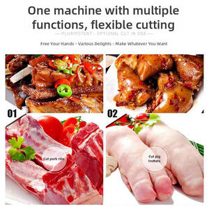 Máquina de Serra de Ossos Comercial para Bancada - Cortador Elétrico de Aço Inoxidável para Costelas/Patas de Porco/Carnes Congeladas - Product Image 5