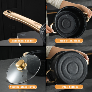 Yuedisi New Arrival 8 cái thép không gỉ <span class=keywords><strong>Cookware</strong></span> <span class=keywords><strong>Set</strong></span> với vàng xử lý đối với trang chủ nấu ăn nhà bếp Chậu và <span class=keywords><strong>Pan</strong></span> <span class=keywords><strong>Set</strong></span> - Product Image 5