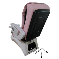 Équipement professionnel pour salon de manucure, fauteuil de spa pour les pieds à dossier haut, fauteuil de pédicure moderne de luxe, électrique, inclinable, rose