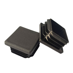 Han Zhe Square Tube <b>Plug</b> 38x38mm Black Plastic Inner Cap For Shelf Support - Product Image 1