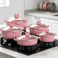 Ensemble de casseroles en aluminium de haute qualité, 23 pièces, antiadhésif, en céramique, pour la cuisson