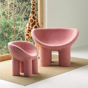 Moda diseño moderno fibra de vidrio Faye Toogood <span class=keywords><strong>Roly</strong></span> Poly ocio sillón taburete bajo - Product Image 5